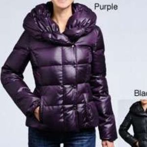 Via Spiga Deep Purple Down Puffer Jacket